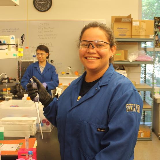 Student in a lab